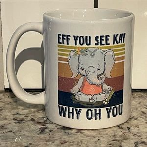 Funny Elephant Meditating Mug